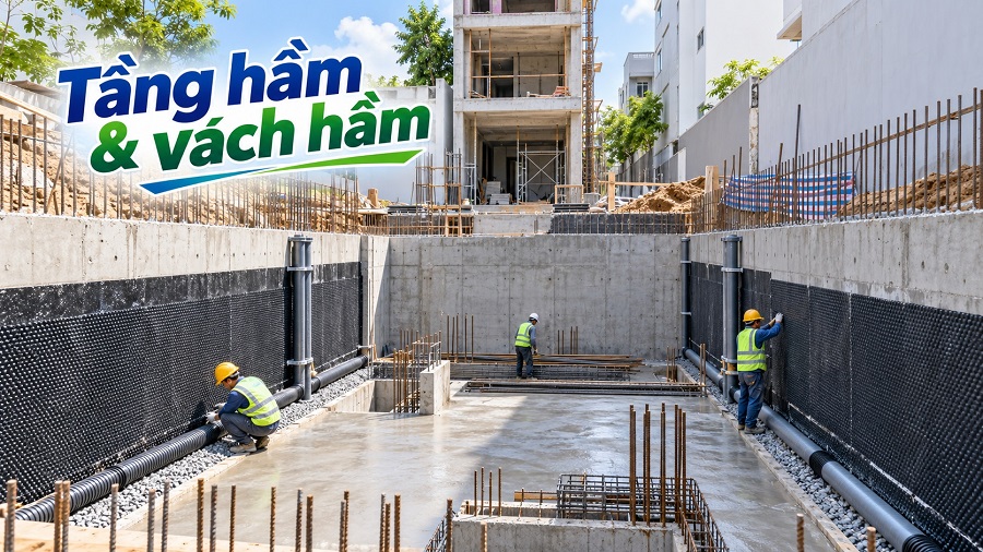 Tầng hầm & vách hầm